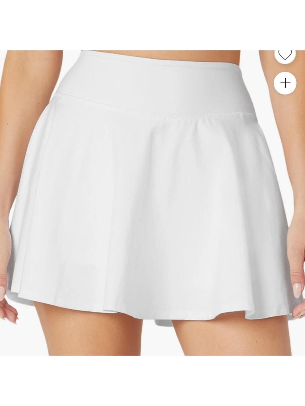 Beyond Yoga | Women's Spacedye Hot Shot Circle Skirt White Sz M Tennis